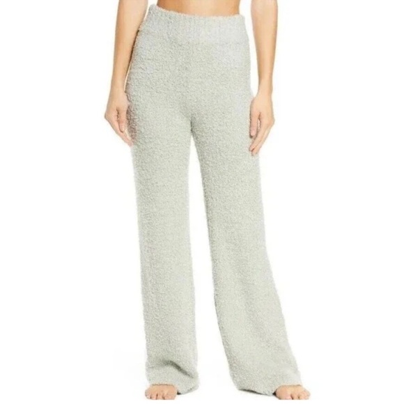 SKIMS Womens Knit Lounge Pants Teddy Fleece Pajama Bottoms cream size medium - Picture 1 of 10
